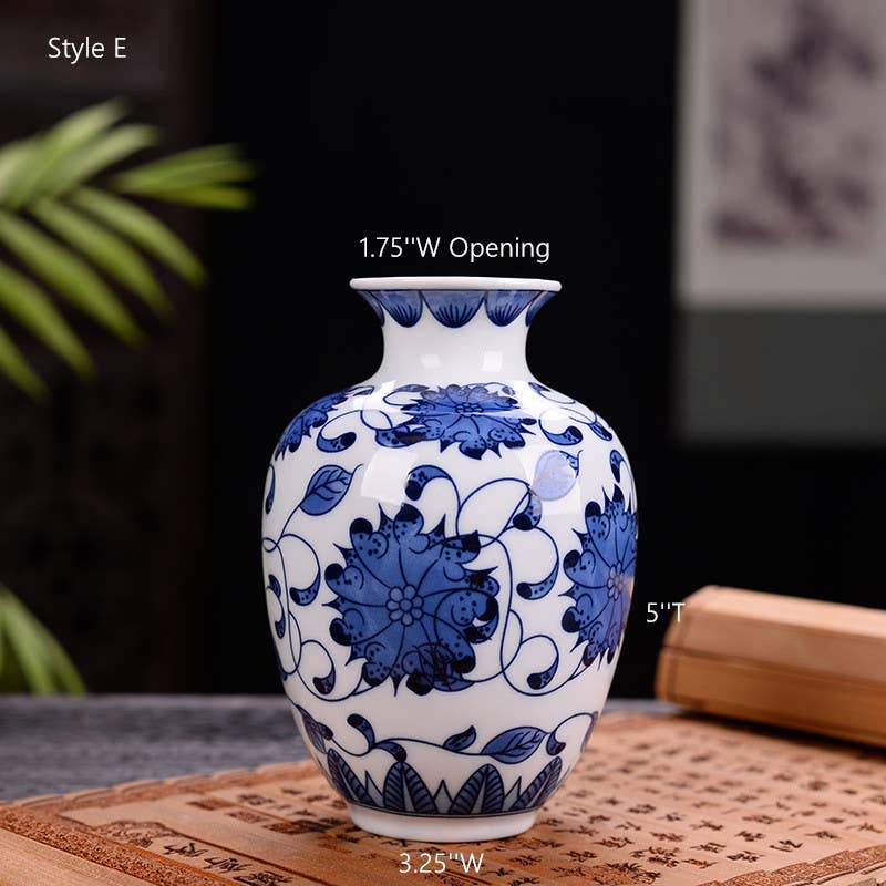 Sweet Home Deco - Wholesale Vase - Chinoiserie Bud Vase, Porcelain Vases,  Blue and White Vases4