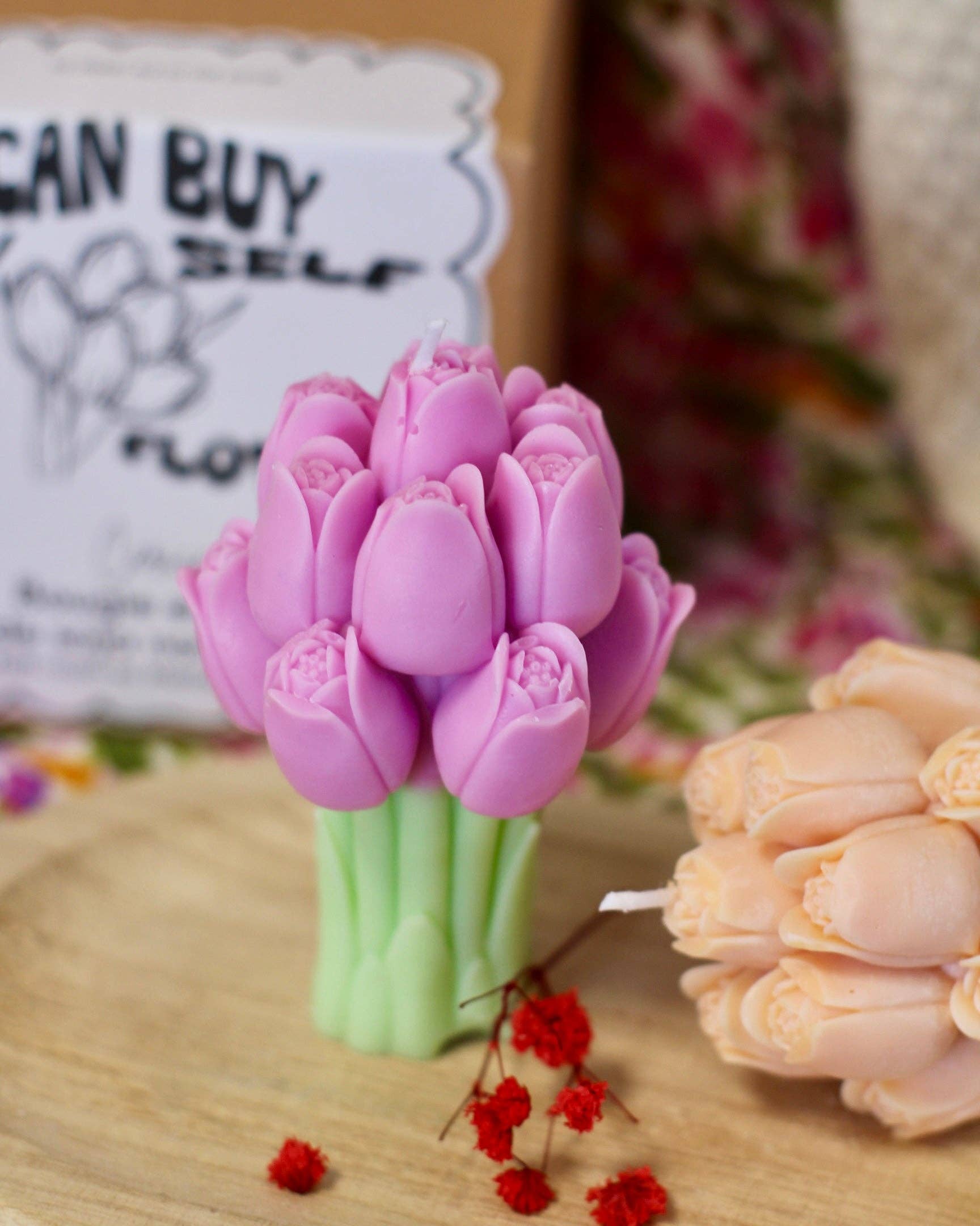 Meet me at the corner - Wholesale Grappige kaars - Boeket tulpen kaars7