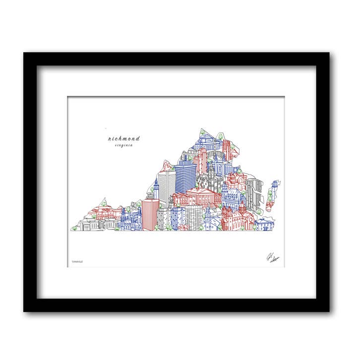 Richmond Virginia Wall Decor for wholesale by Townsville Art