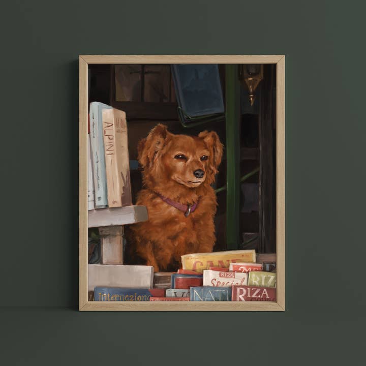 The Ugly Cat Studio - Wholesale Art Print - Italian Newsstand Dog Fine Art Poster Print