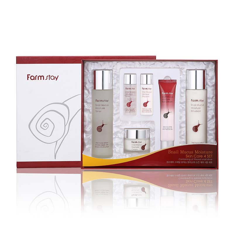 Exod International - Wholesale Facial Care Set/Kit - Farm Stay Snail Mucus Moisture Skin Care 4 Set0