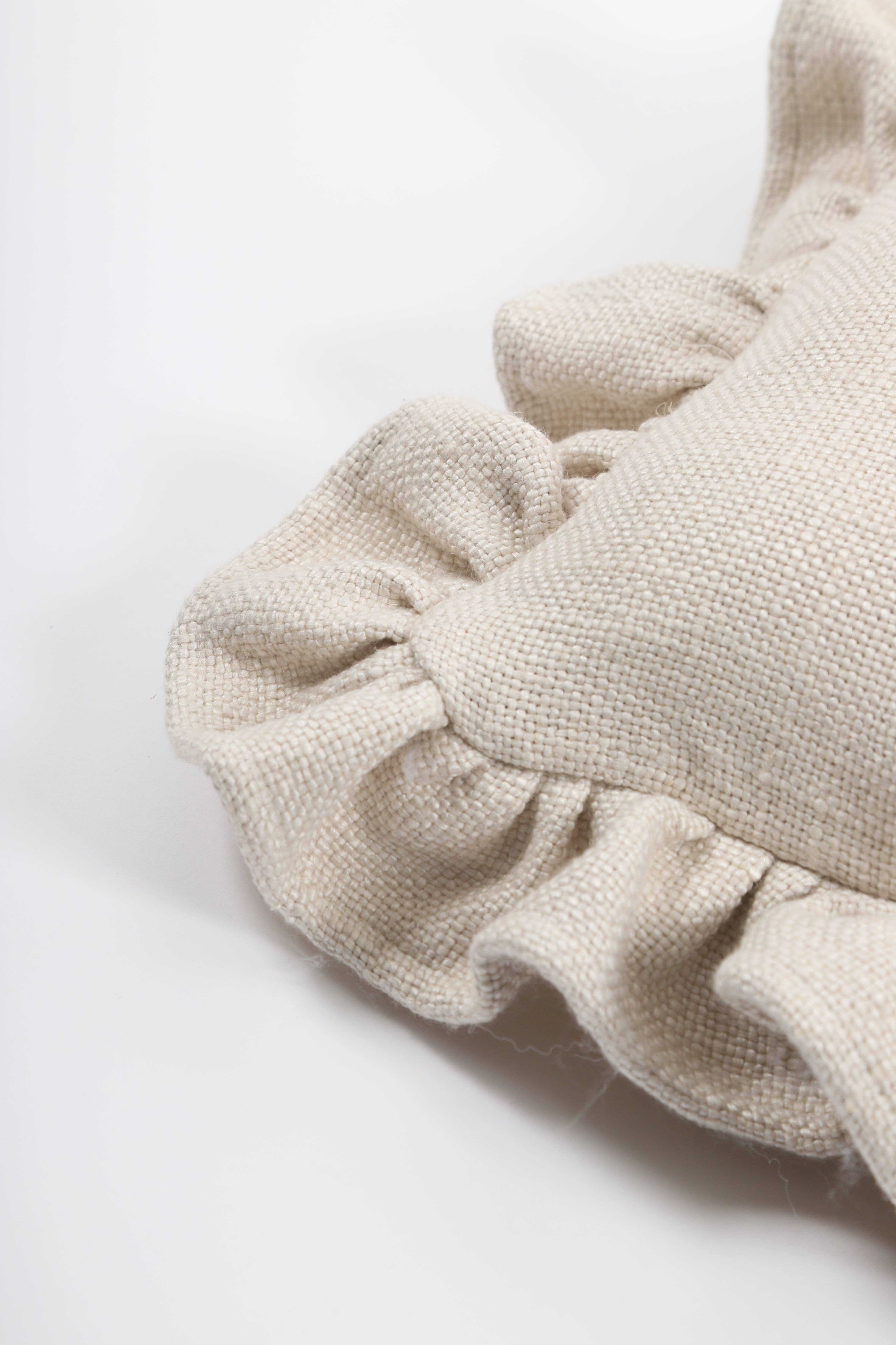 Co.House Designs - Wholesale Lumbar Pillow - Luxe Linen Ruffle Pillow3