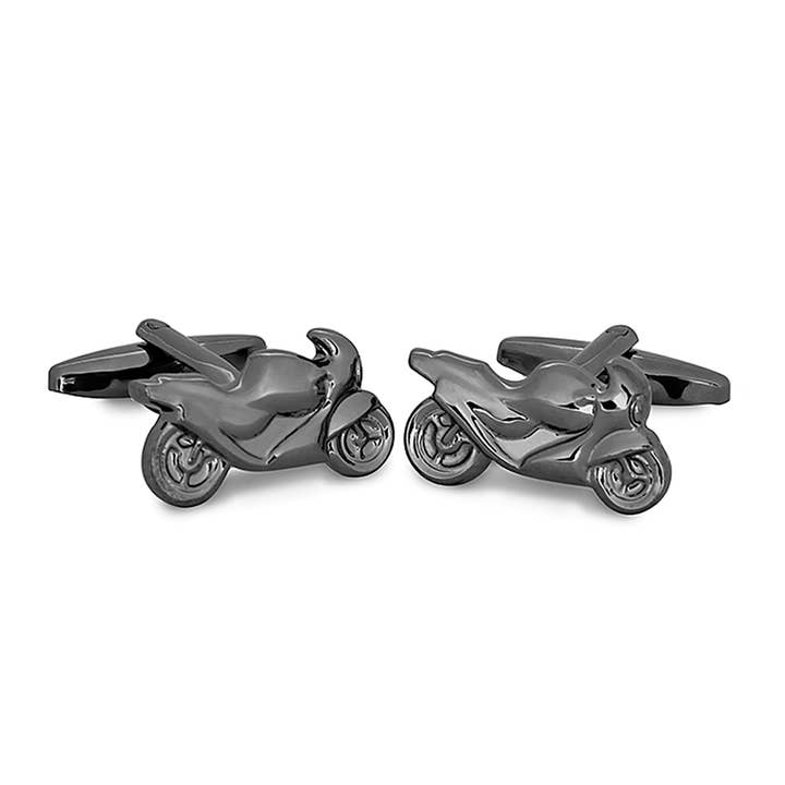 Abotoaduras de motocicleta de brilho preto por atacado de Ox Gemelos
