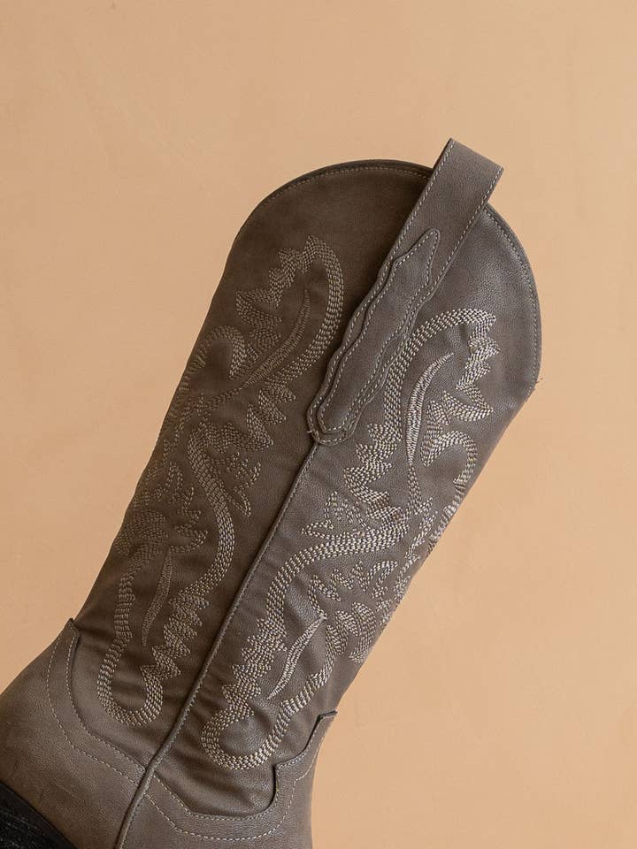 The Amaya Charcoal | Classic Western Boot for wholesale on Faire
