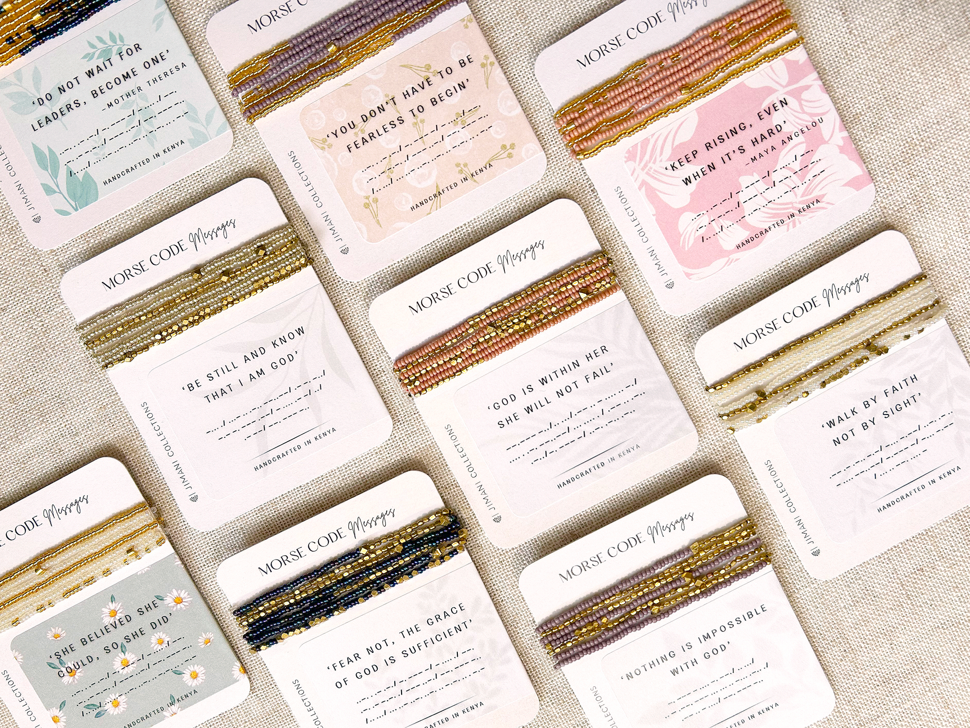 Jimani Collections - Wholesale Beaded Bracelet - "Fear Not, The Grace of God Is Sufficient" Message Bracelet4