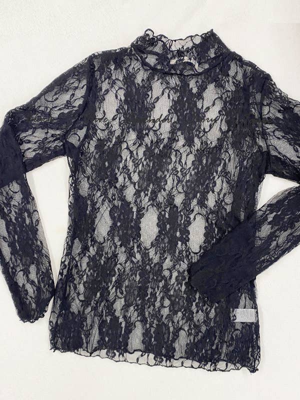 JADE BY JANE - Wholesale Knit Top - Women's - PLUS SIZE Mesh Floral print top