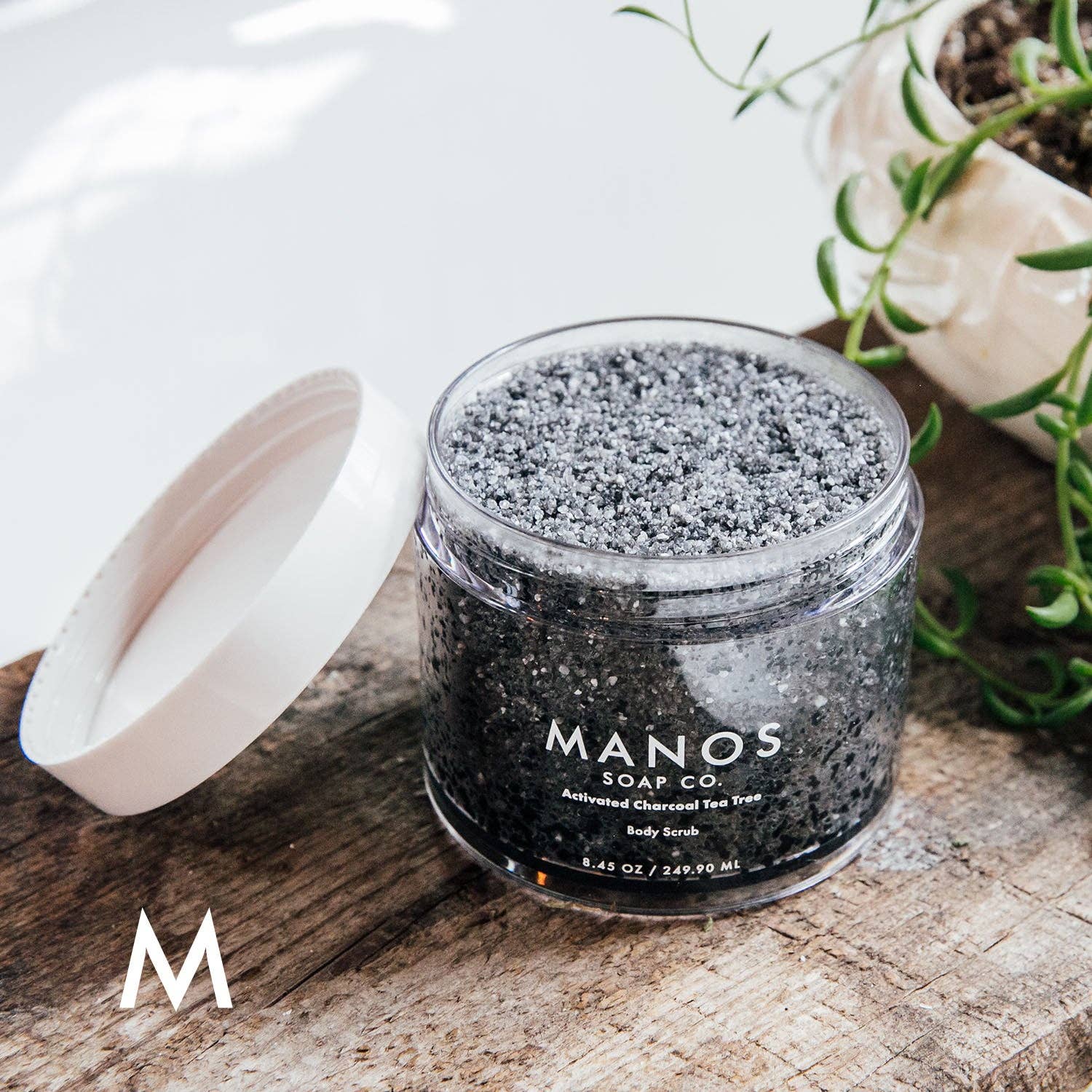 Manos Soap Co. - Wholesale Body Scrub/Exfoliant - Activated Charcoal Tea Tree Body Scrub6