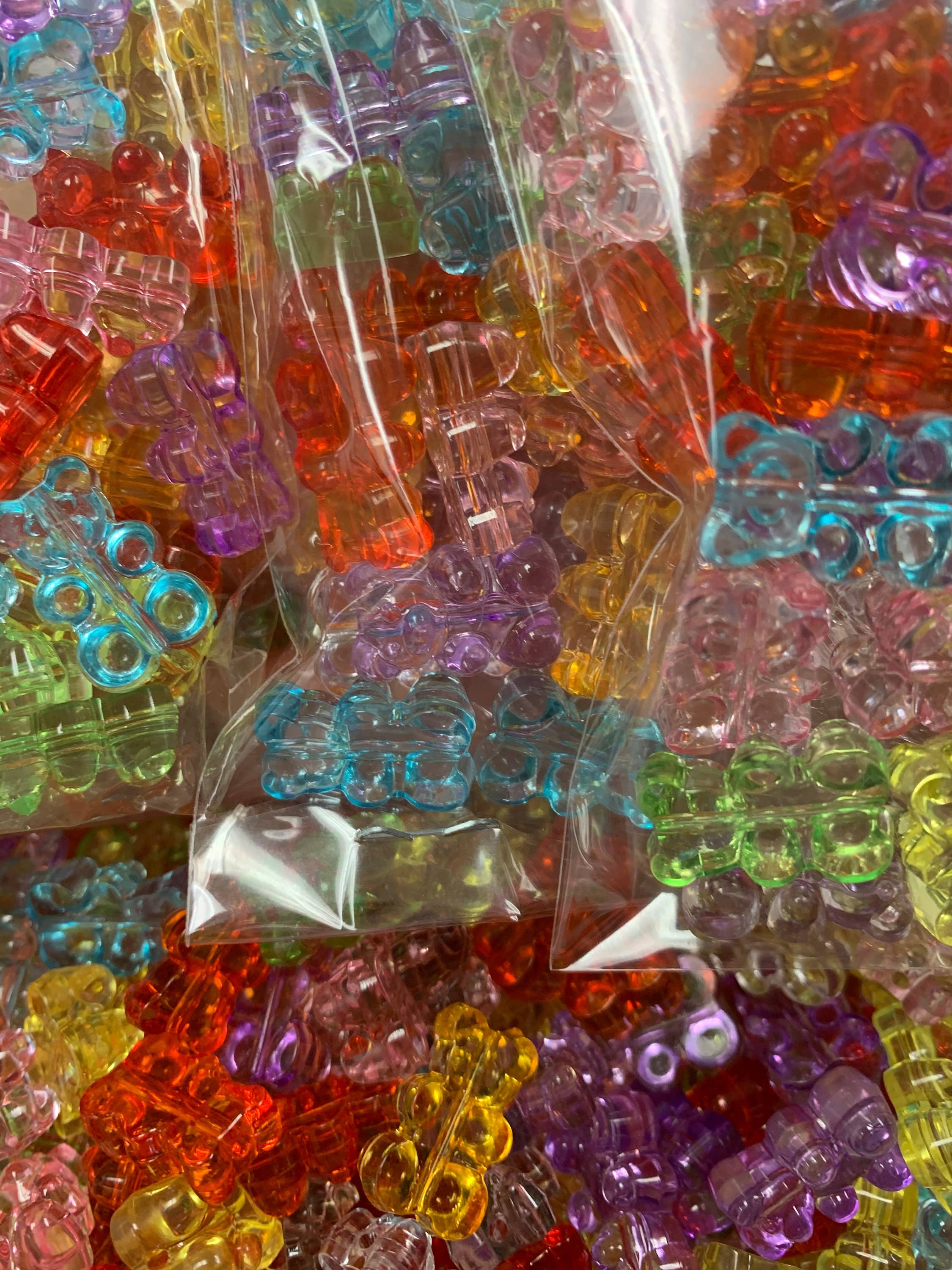 The Bead Bazaar - Wholesale DIY Jewelry - Kids - Pack of Gummy Bear Beads, DIY Kids Charms For Bracelet, DIY Jewelry Making, Multicolor Gummy Bear Charms, Y2K Charms, Boho Charms, Teddy Bears5