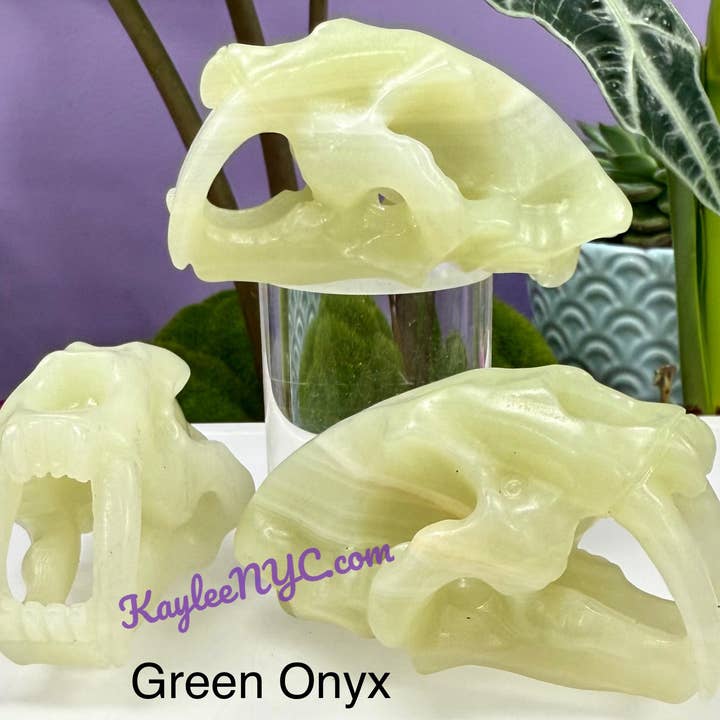 KayleeNYC - Wholesale Spiritual Stone/Crystal - 9cm Mix Natural Crystals Saber Tooth Skull Healing4