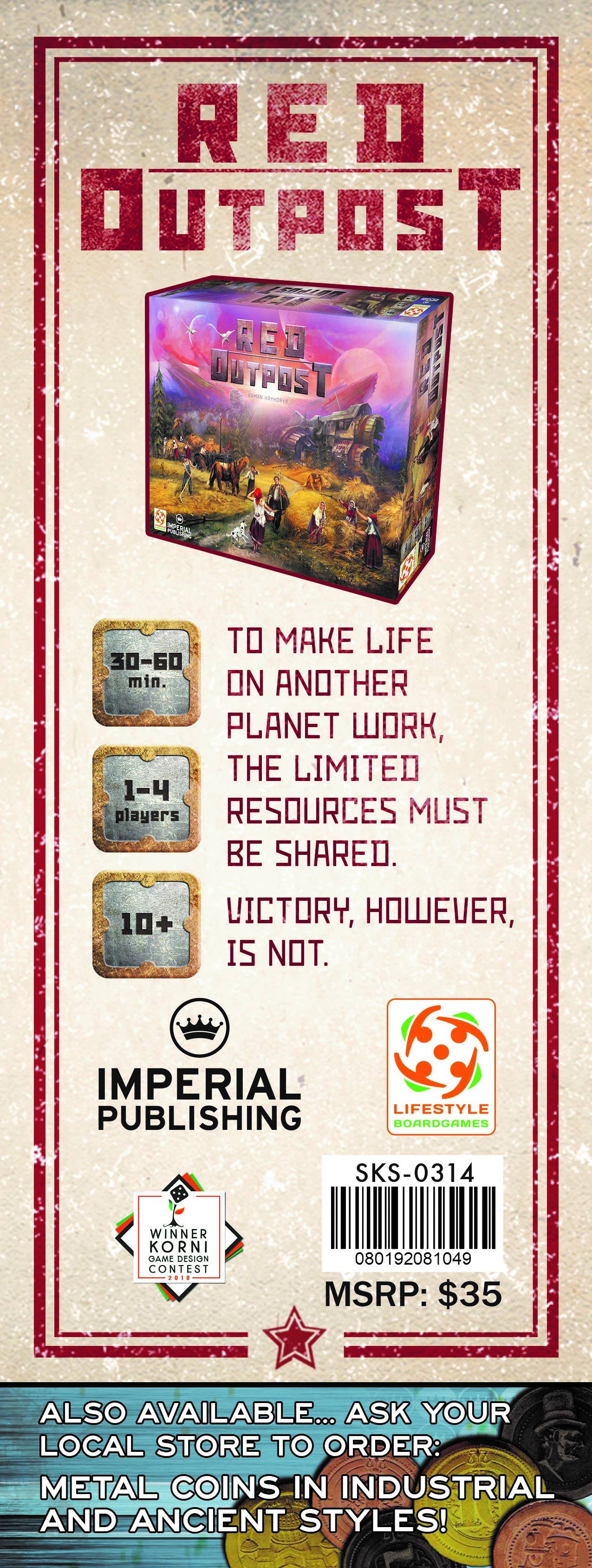 Mayday Games - Vente Jeux de société - Red Outpost : jeu à 2 à 4 joueurs (coffret)3