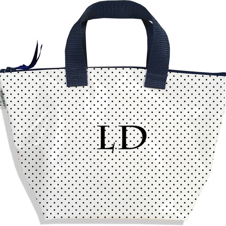 Sac à main fille zippé Petits Pois noirs blanc pour la vente par BISTRAKOO