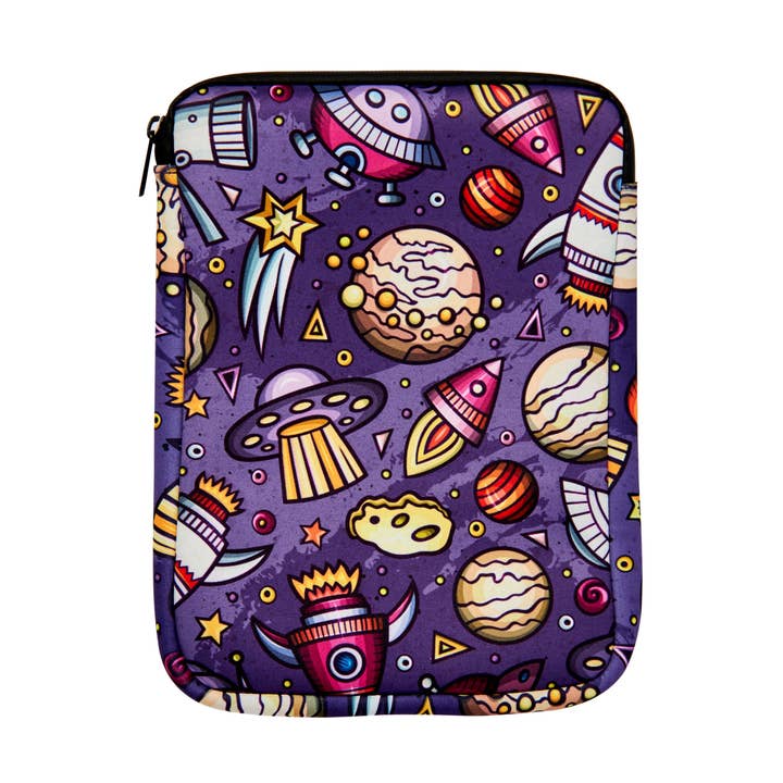 Above & Beyond Book Pouch Space Themed - Purple for wholesale by snugbook