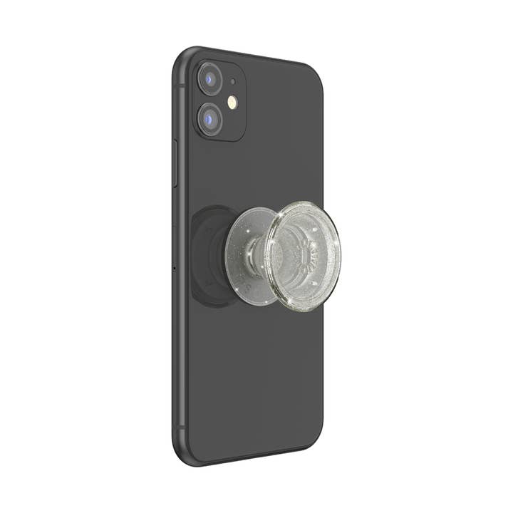PopSockets - Wholesale Phone Grip - PopSockets Phone Grip - Clear Glitter Silver