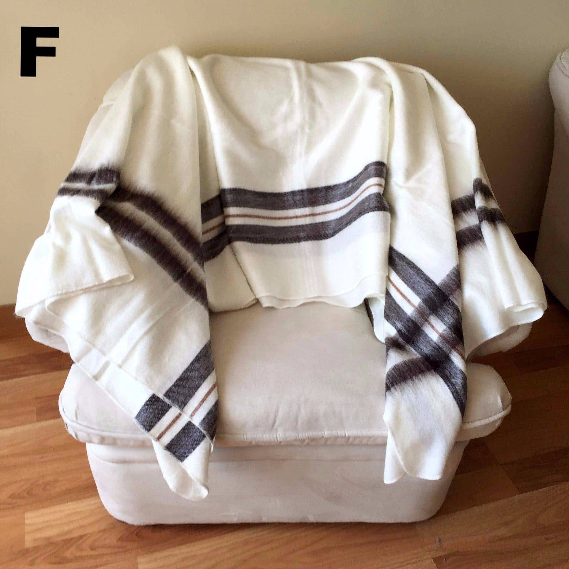 Choice Alpaca Products – wholesale Filtar – Alpacka Bed Filt - Randig18