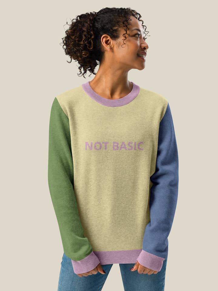 Unisex Jacquard Crewneck Knitted Sweater Classic Fit - NOT BASIC for wholesale by JUX