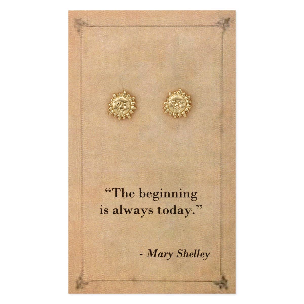 ZAD – wholesale Stud/post earrings – Literary Quote Sun Post Earrings1
