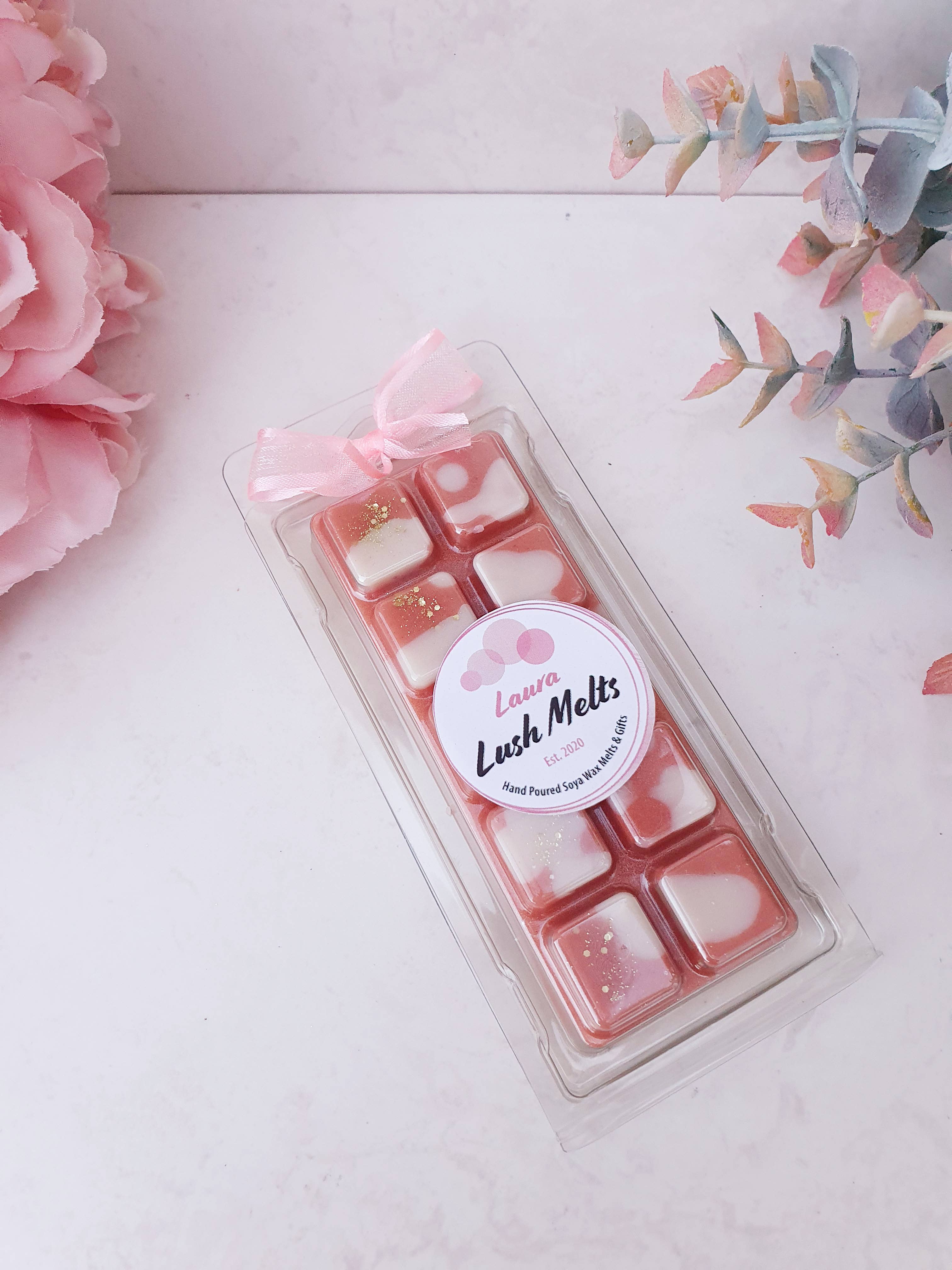 The Laura Lush Boutique – wholesale Wax melt – Soya Wax Melt Snap Bar Clam Shell2