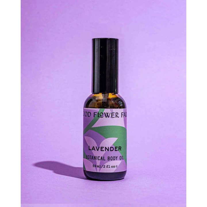 Good Flower Farm - Vente Huile pour le bain/corps - Huile corporelle botanique à la lavande/2 oz