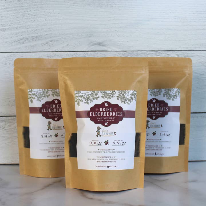 Erin's Elderberries - Wholesale Dried/Dehydrated Fruit - USDA Organic Elderberrries