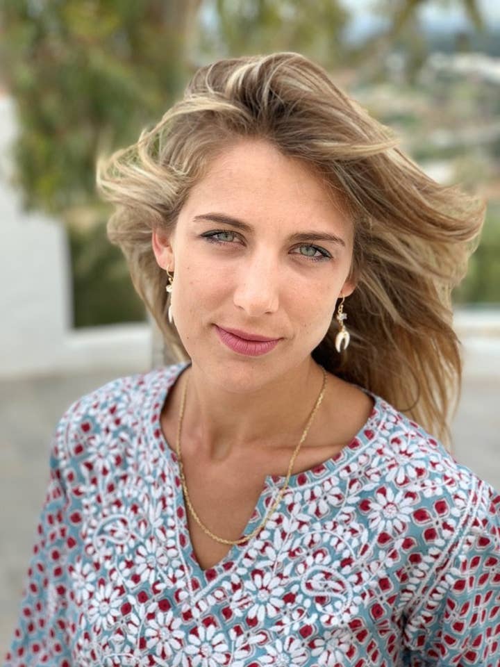 Pendientes de cuerno, tesoro bohemio, piedra lunar y cuerno para venta al por mayor de Aurobelle Ibiza