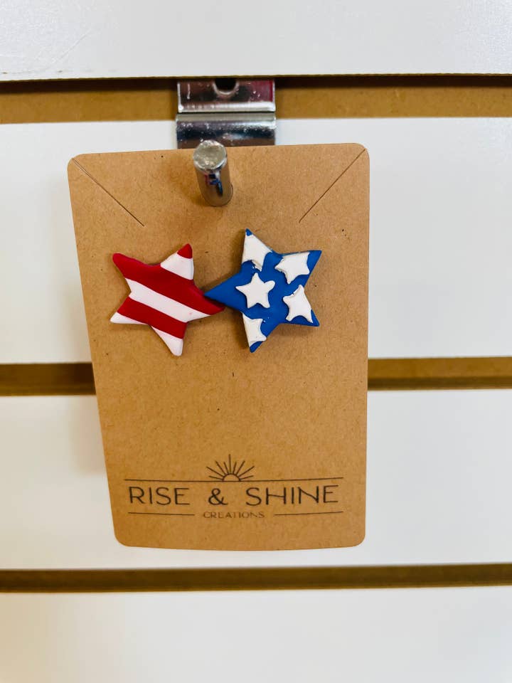 Statement Patriotic Studs for wholesale by Rise and Shine Creations