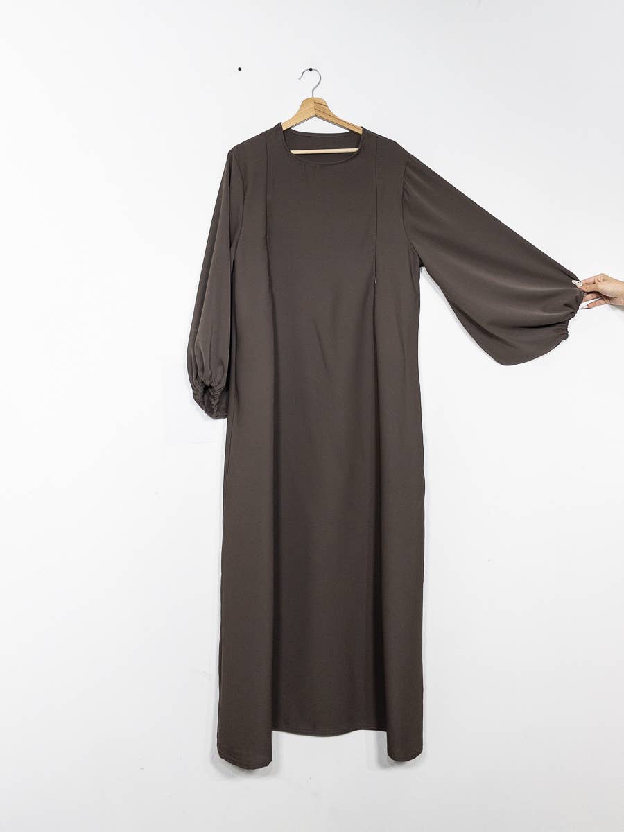 IDEAL OUTFIT - Wholesale Nursing Dress - Maternity - Medina silk nursing abaya with zip opening 2508PK20