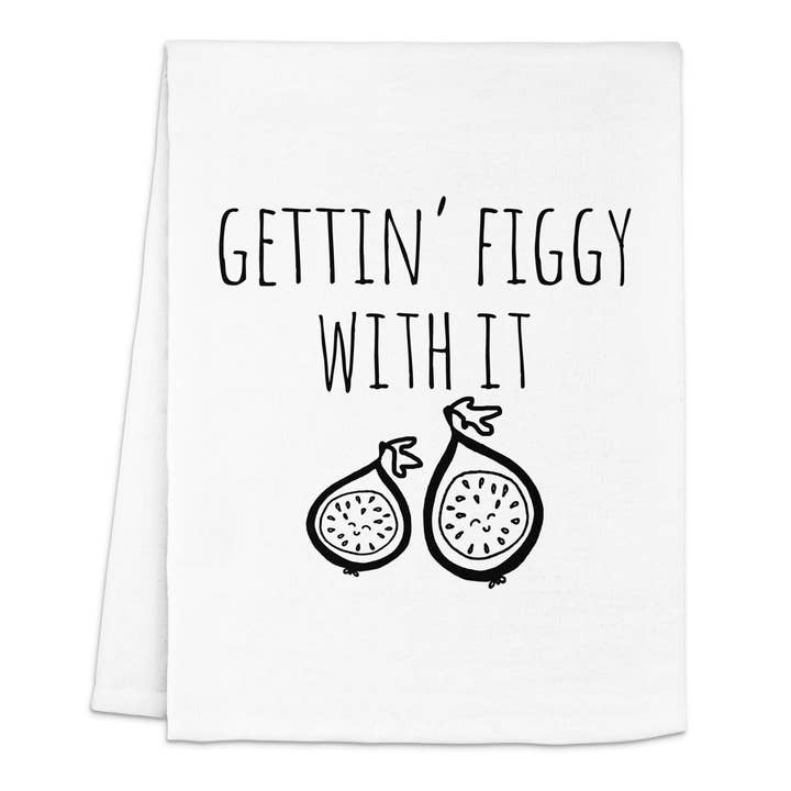 Moonlight Makers - Wholesale Tea Towel - Gettin' Figgy With It - Kitchen Towels