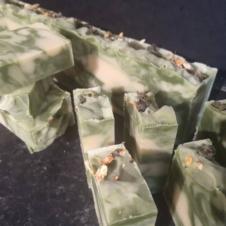 Chá Verde Camomila & Jasmim Sabonete Vegan por atacado de somerset natural soaps