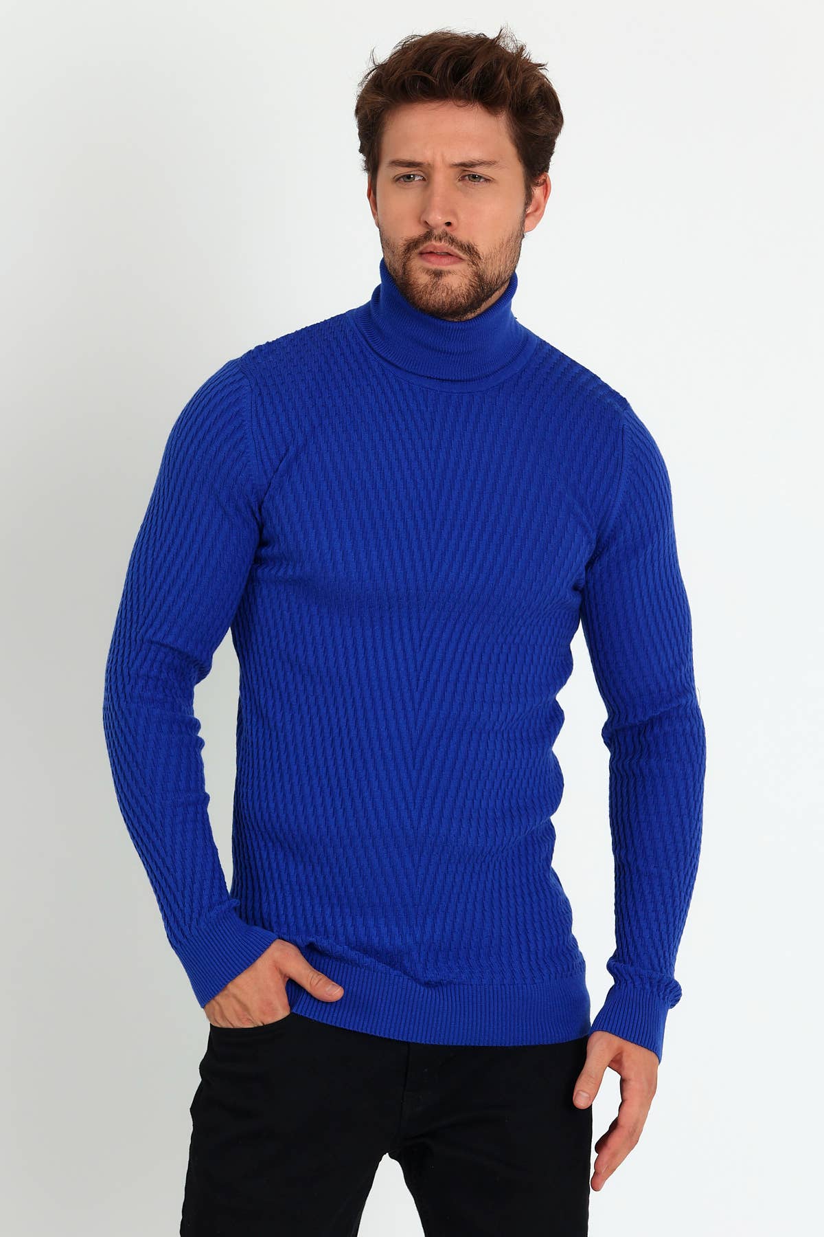 JU GROUP - Wholesale Knit Sweater - Men's - 1640 - MEN'S TURTLENECK SWEATER2