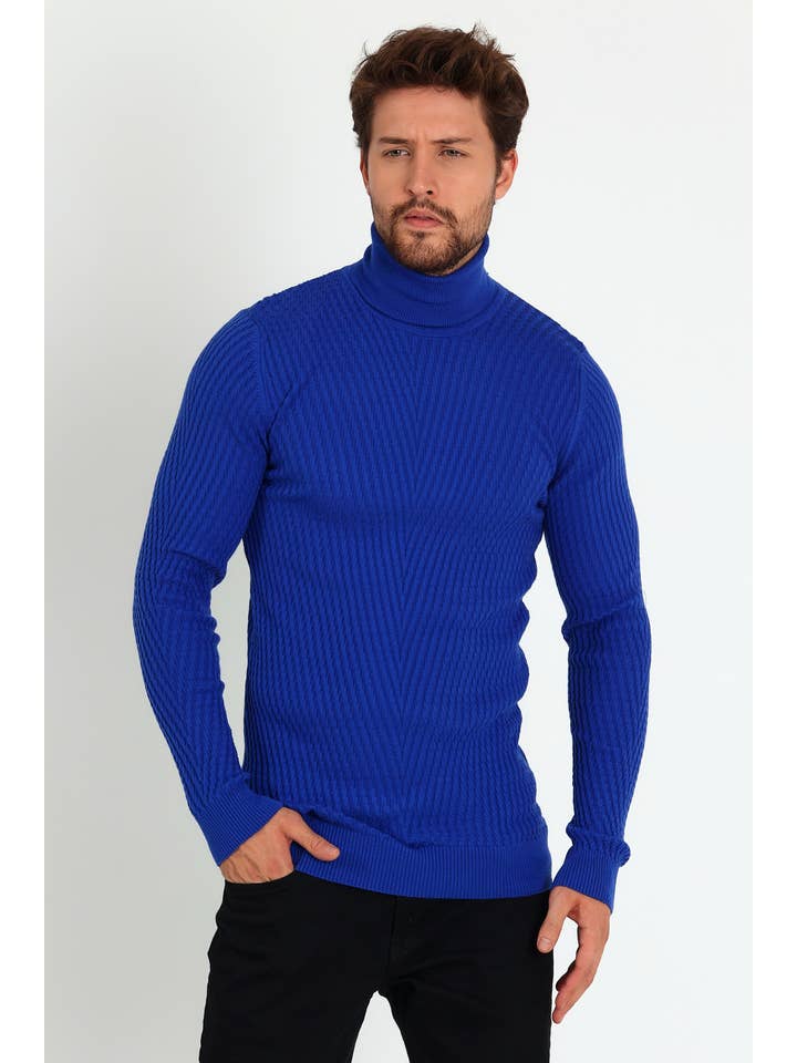 JU GROUP - Wholesale Knit Sweater - Men's - 1640 - MEN'S TURTLENECK SWEATER2