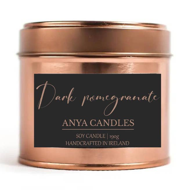 Dark Pomegranate (dupe of perfume Joe Malone) rose gold for wholesale by Anya Candles