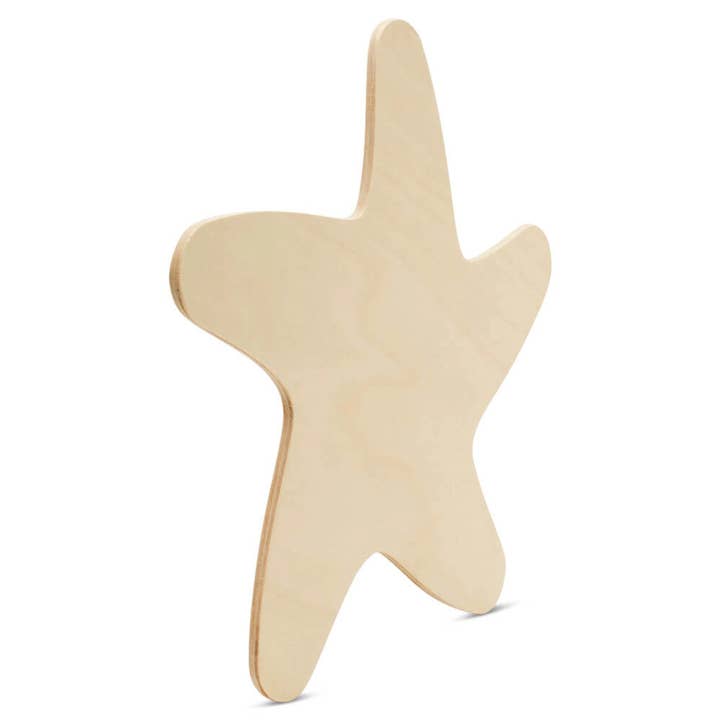 Woodpeckers Crafts - Wholesale Cutouts - 12" Wood Starfish Cutout