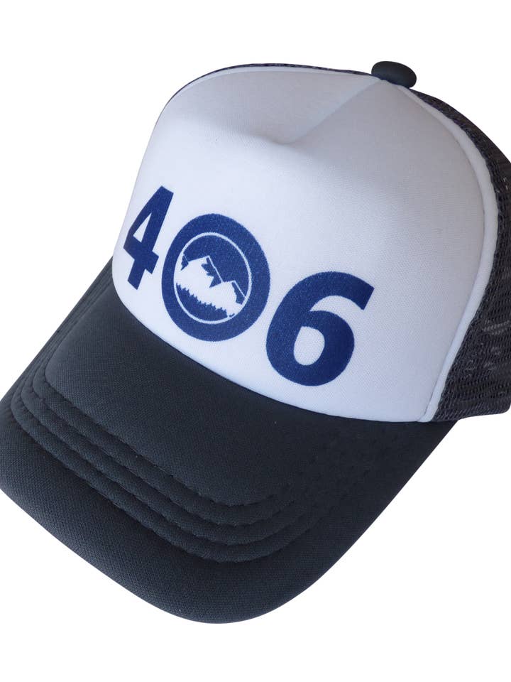 Gorro infantil gris con azul marino 406 para venta al por mayor de Montana Tees