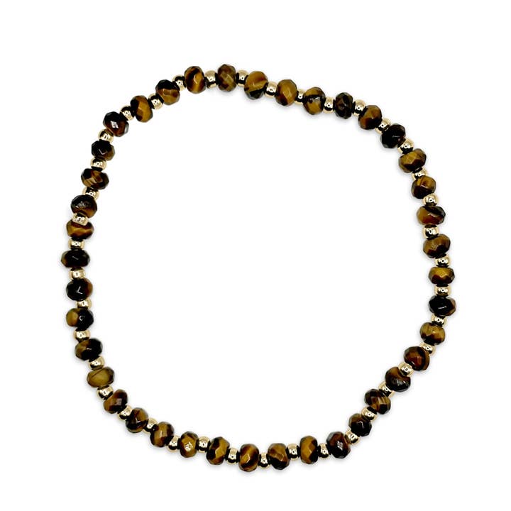 Delikat Stablebar Flerfacet Armbånd med Stræk og Ædelsten for engroshandel hos Camilla Limón