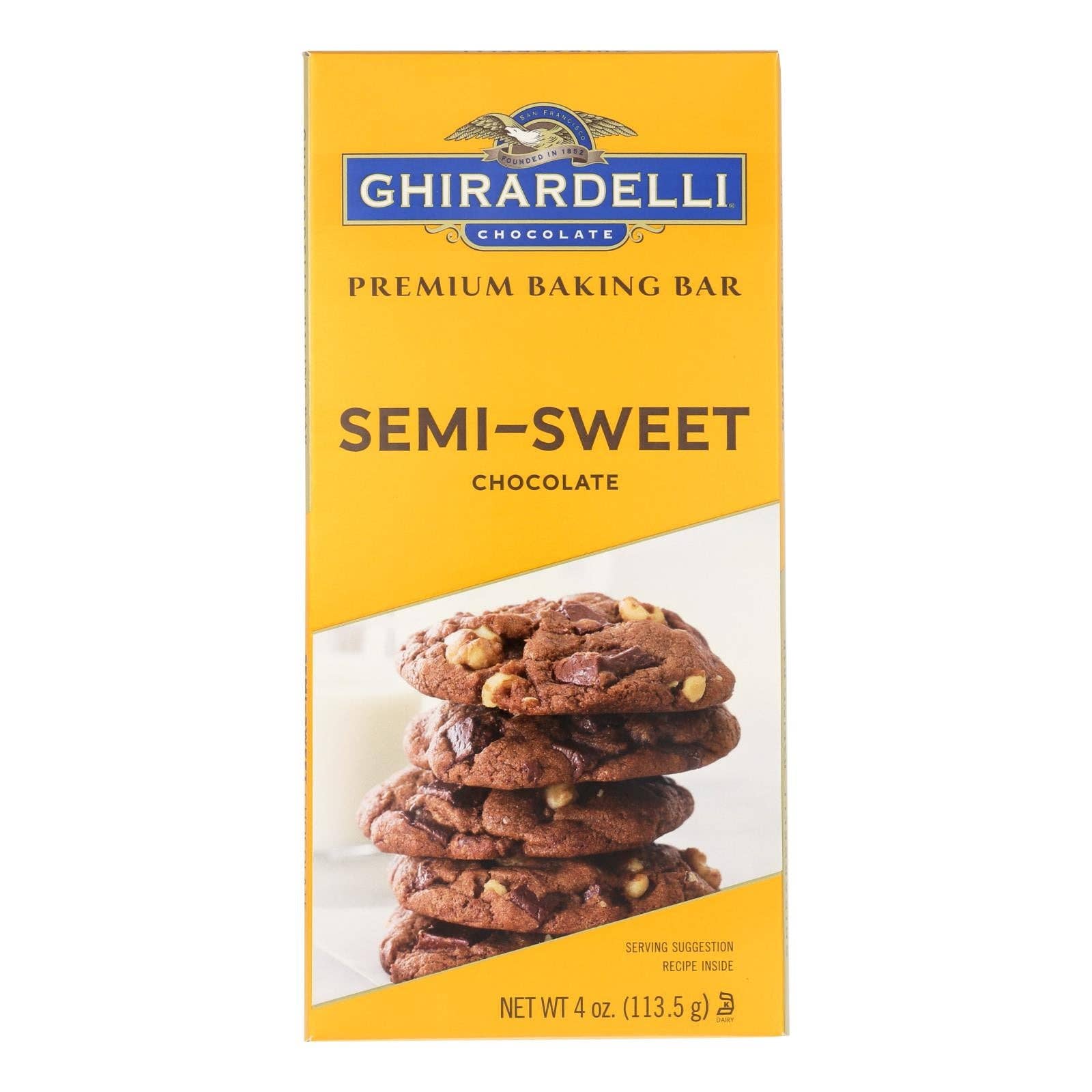 Everyday Supply Co - Wholesale Chocolate Bar - Ghirardelli Semi-Sweet Chocolate Bars, 4 oz, 12-Pack0