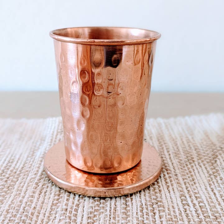 Tara Handicraft – wholesale Underlägg – Ren koppar & mässing glasunderlägg uppsättning av 4