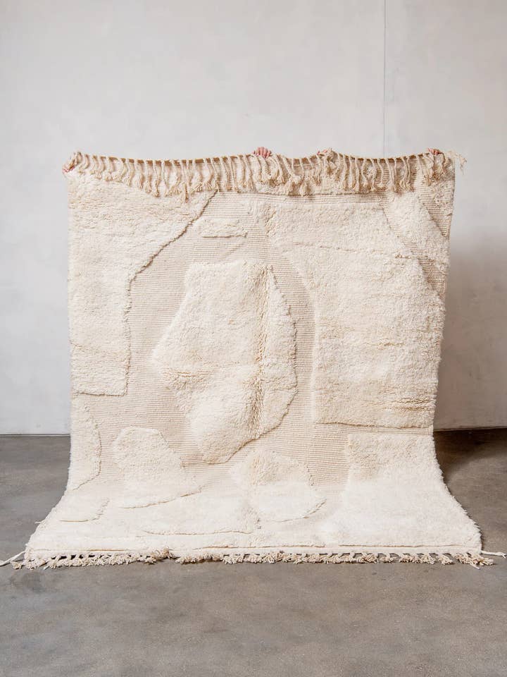 Handtuftad vit marockansk matta, vit ryamatta, områdesmatta för wholesale av BerberNest