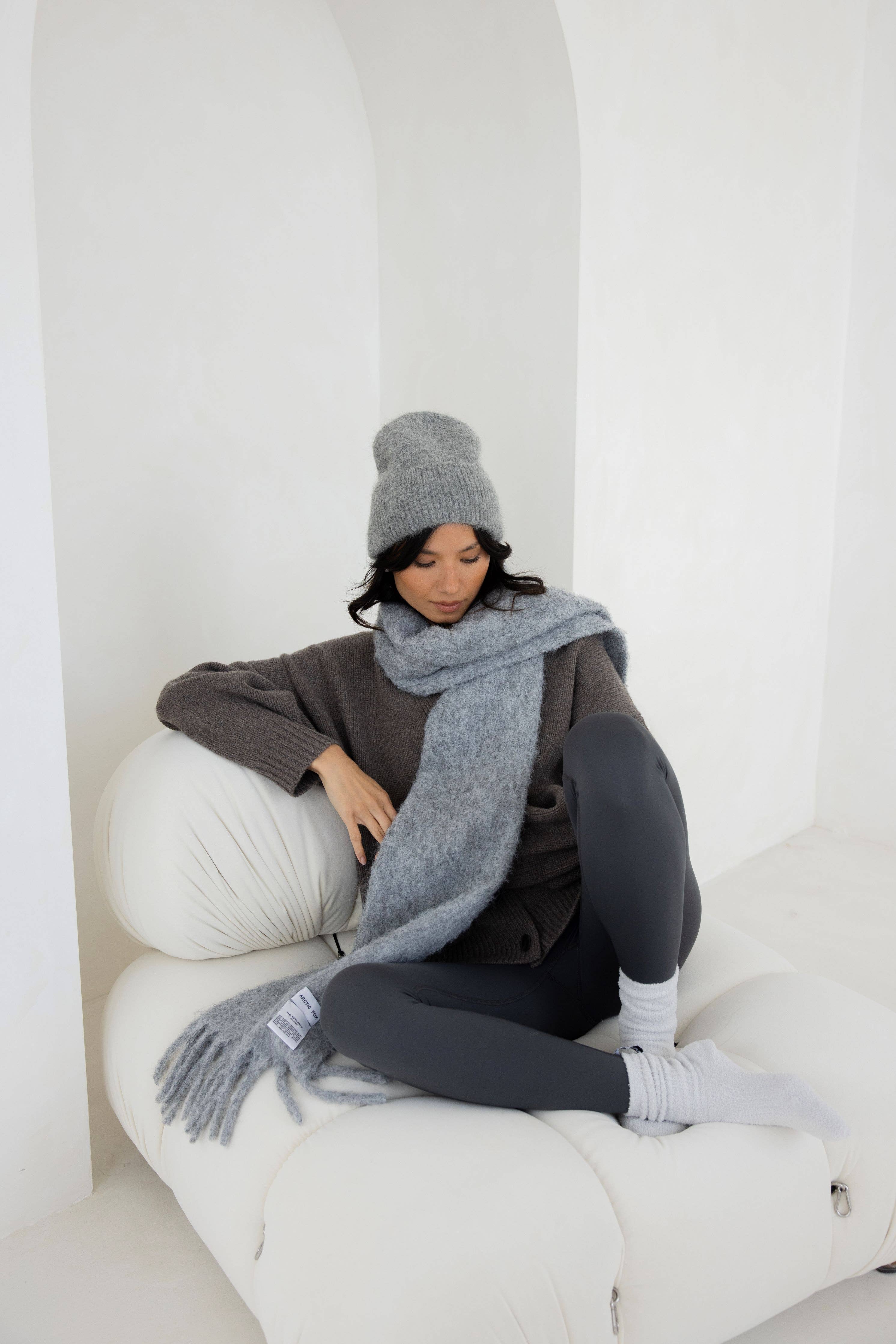 Arctic Fox & Co. - North America - Vente Bonnet – unisexe - Le Bonnet Alpaga - Gris Blizzard - FW253