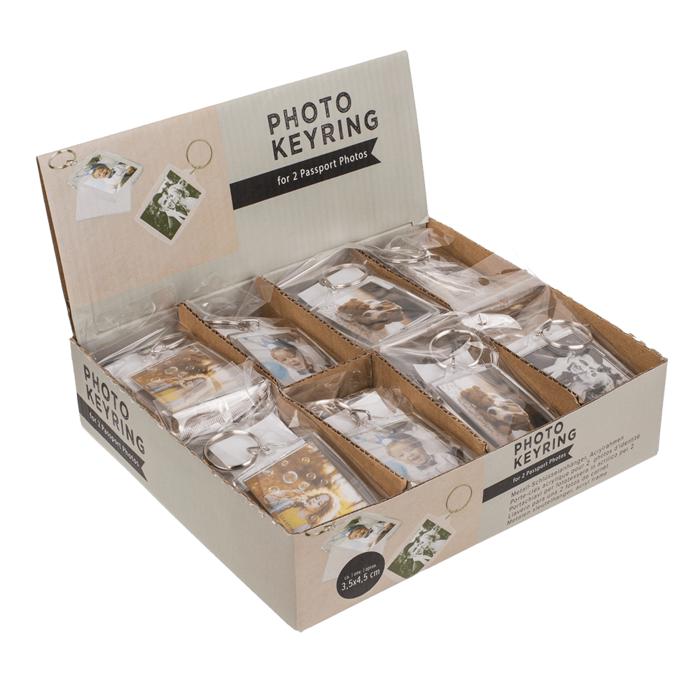 Out of the blue KG - Wholesale Keychain - Unisex - Acrylic keyring for two passport photos,2