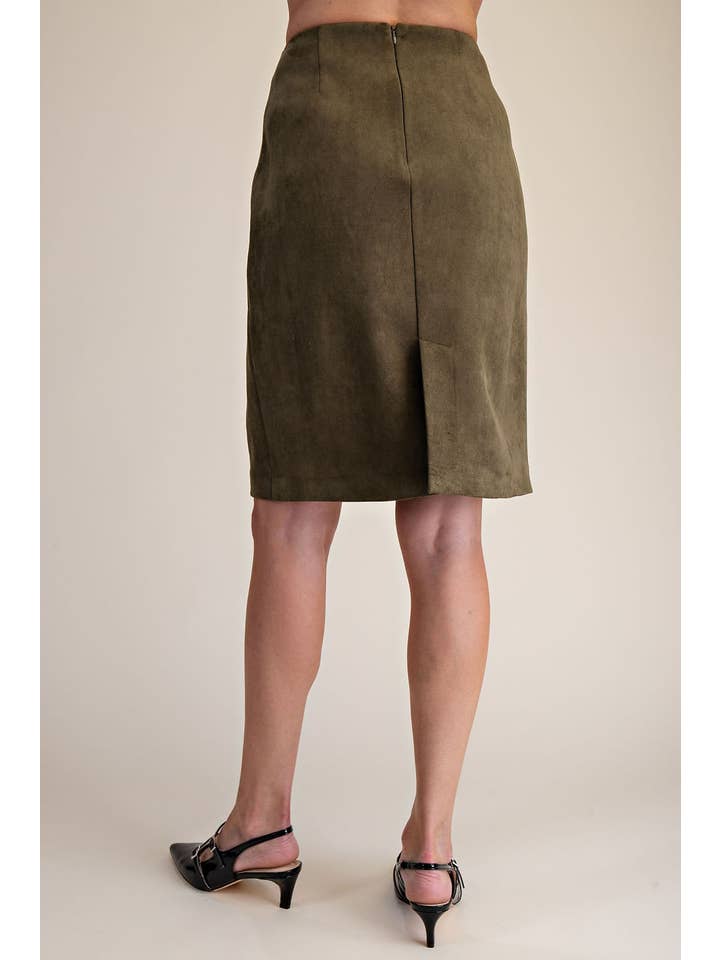 PORSHA - Wholesale Skirt - Women's - Stretch Suede Pencil Skirt20