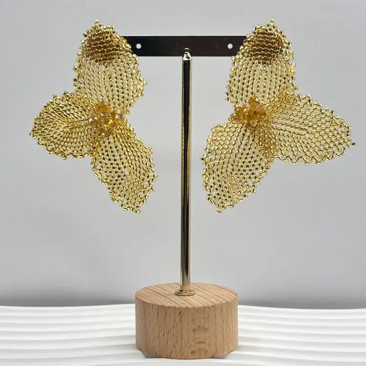 Bellalu Jewelry and Accessories - Wholesale Dangle Earrings - Half Flower Earrings – Modern Floral Statement Jewelry 5