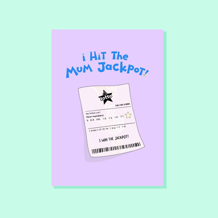 MUM JACKPOT CARD for wholesale by Cor Blimey