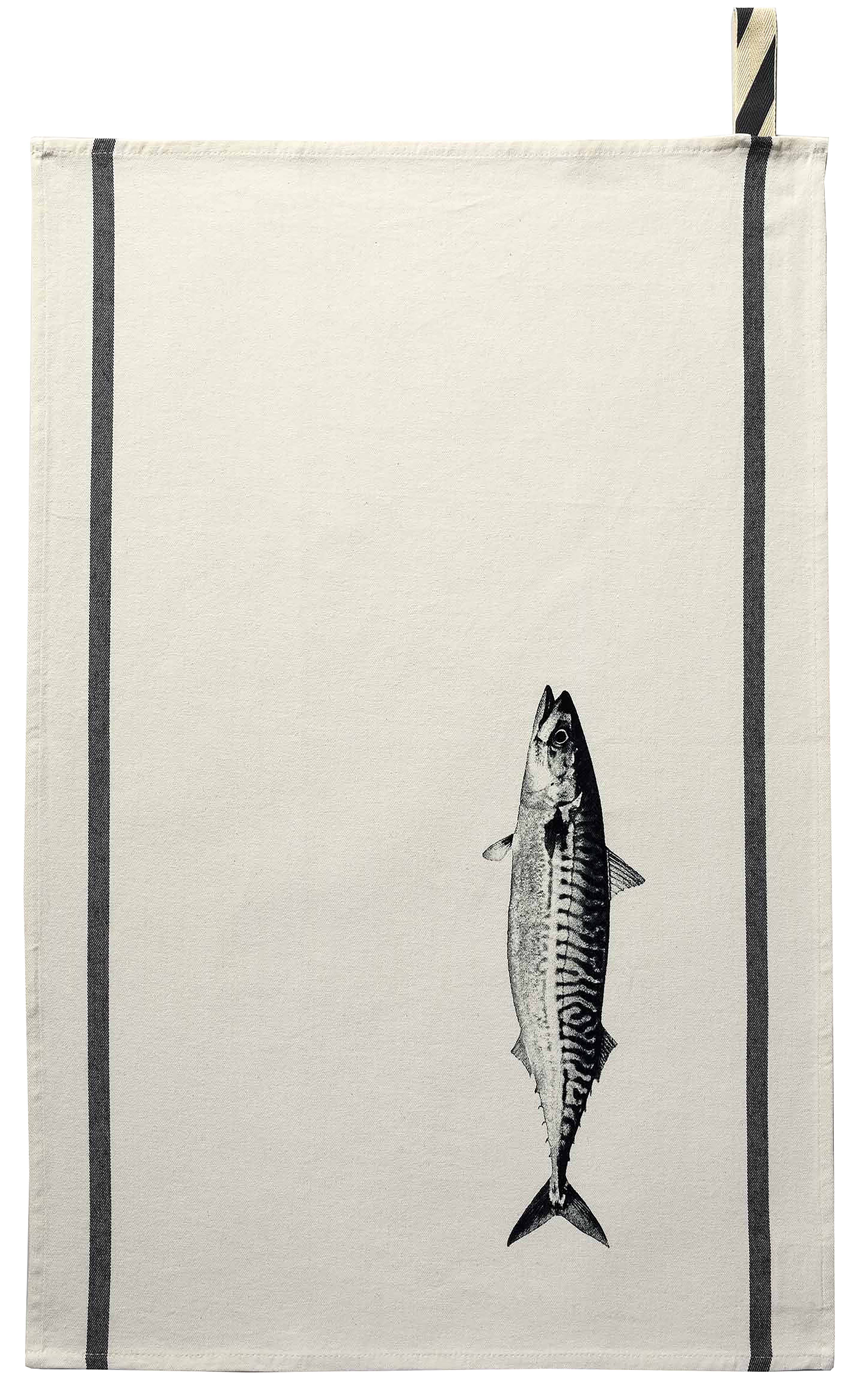Maison Vivaraise & La Cerise sur le Gâteau - Wholesale Tea Towel - Bright Blue Mackerel Tea Towel0
