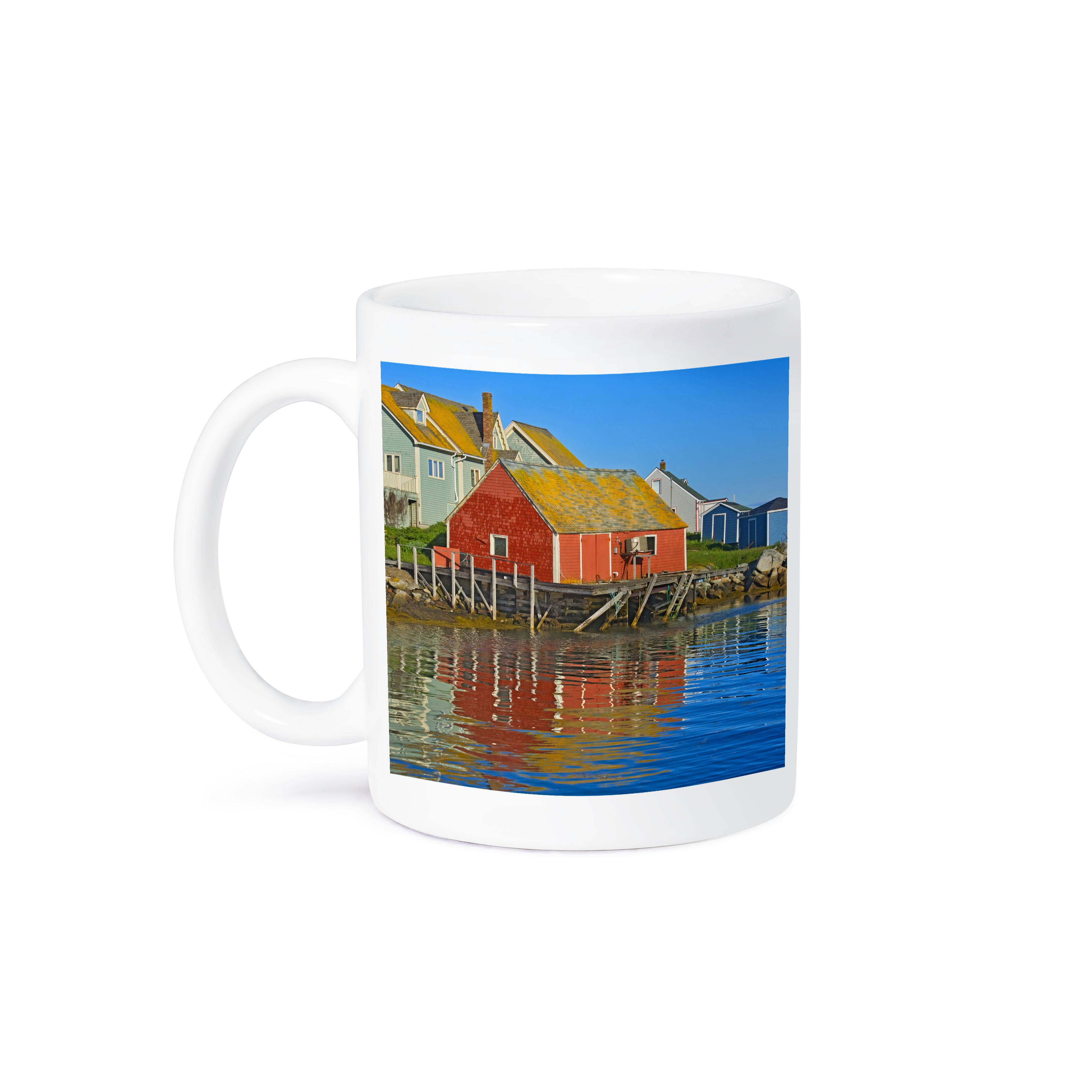 3dRose - Wholesale Coffee Mug - 3dRose, Canada, Nova Scotia, Peggys Cove. Fishing shack and harbor, Mug8