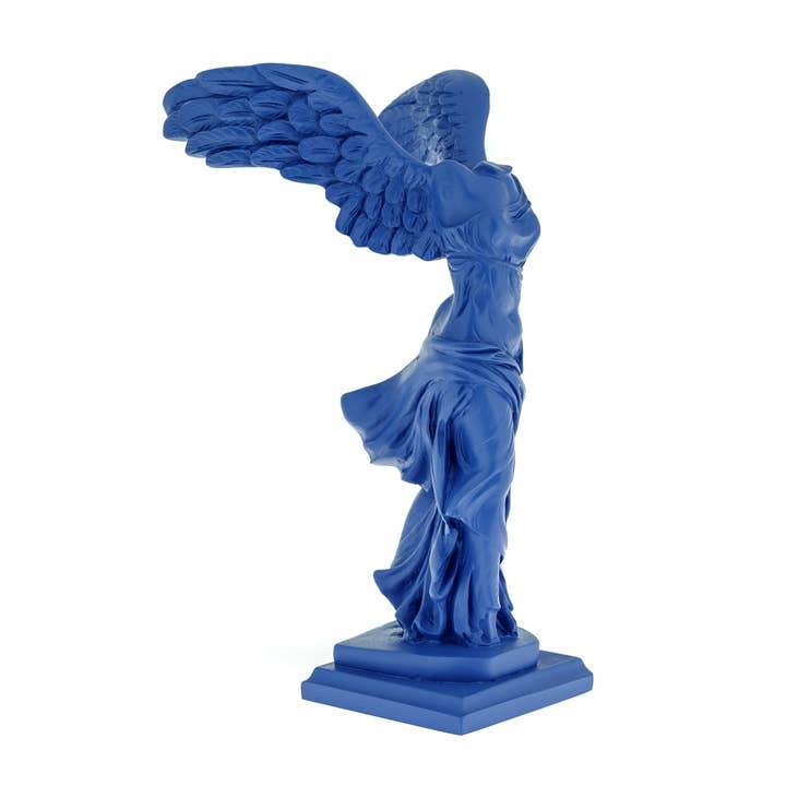 Victory - Nike Winged Goddess of Samothrace 30cm Blue Color for wholesale by ARTIA LTD