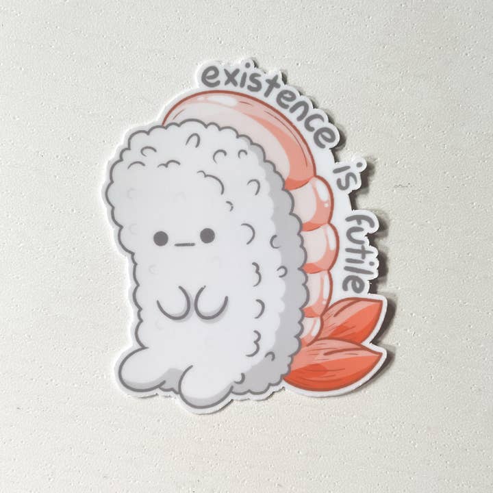 Sarah May Arts - Wholesale Sticker - Existential Sushi Vinyl Waterproof Die Cut Sticker2
