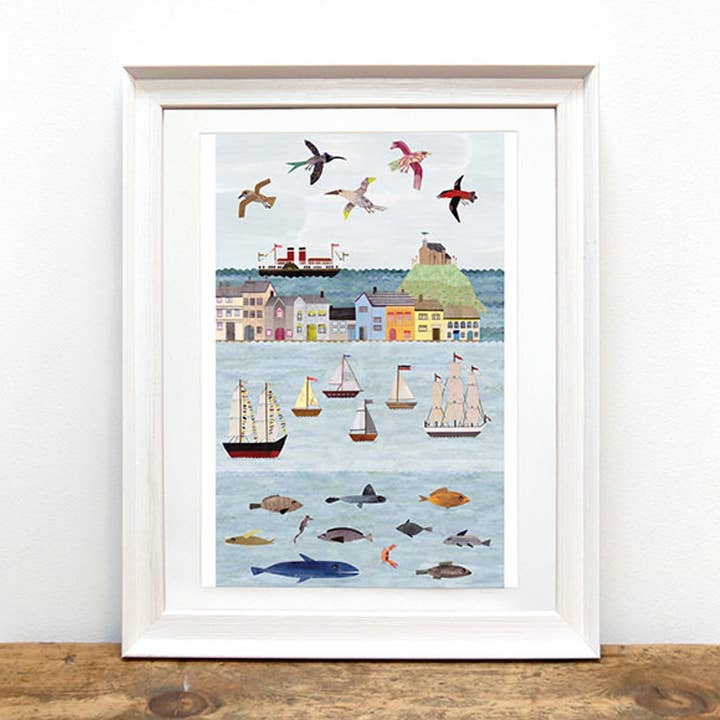 Harbour A4 Print for wholesale by Paperwhale Cards & Paper Goods