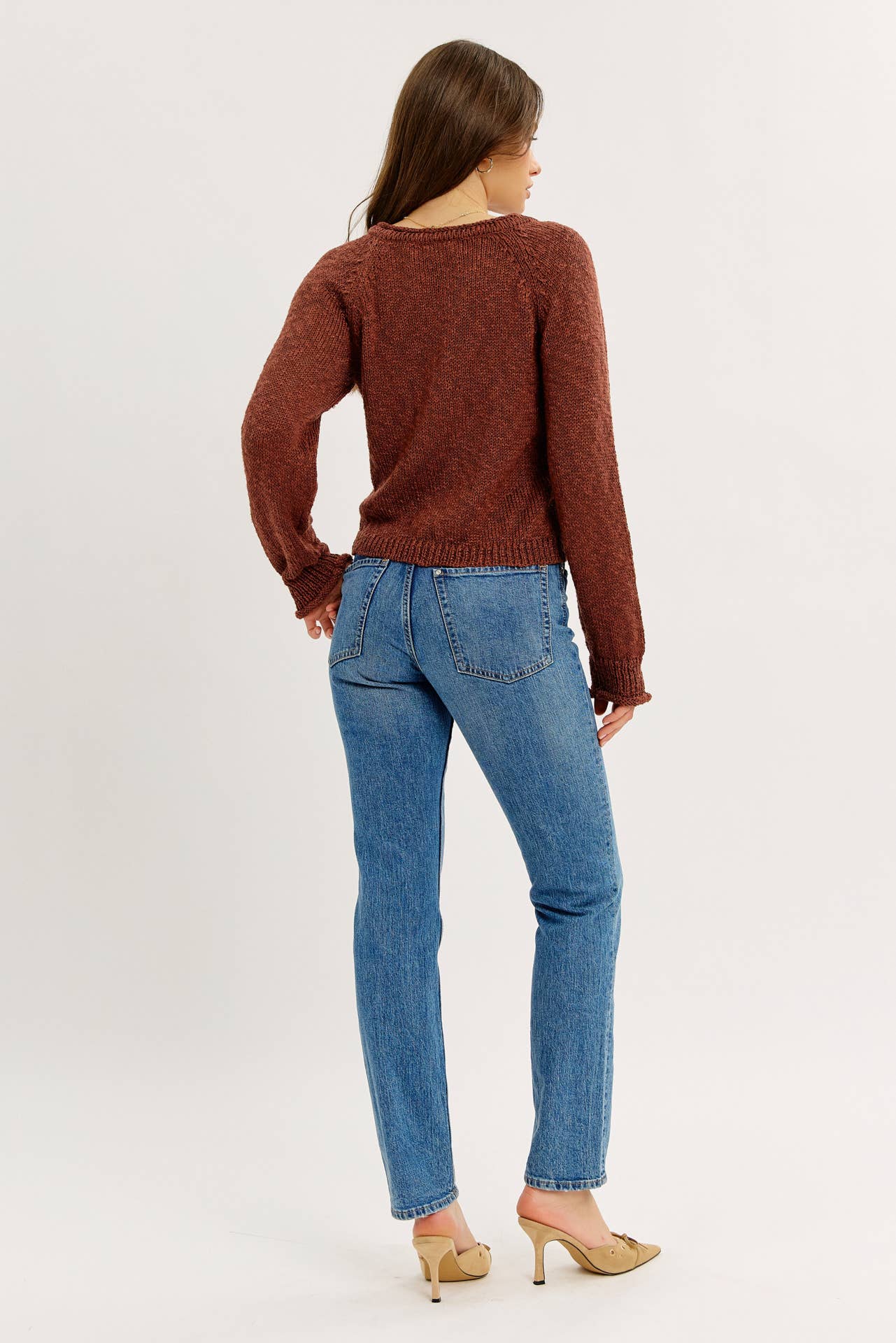 idem ditto – Engroshandel Cardigan - Dame – LETSTRUKTURERET CARDIGAN MED KNAPPER20