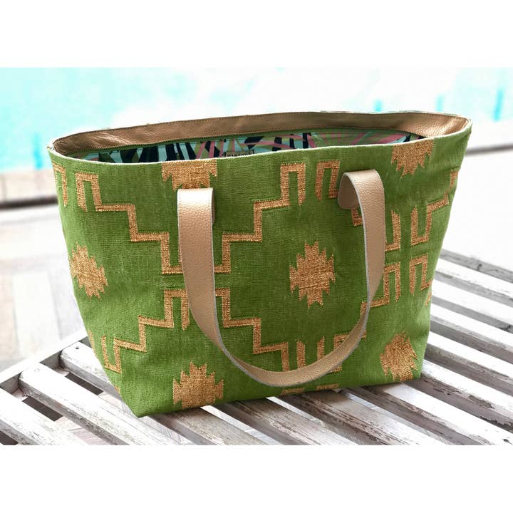 Miami Leather Bottom Weekender Tote for wholesale by Viajera Designs