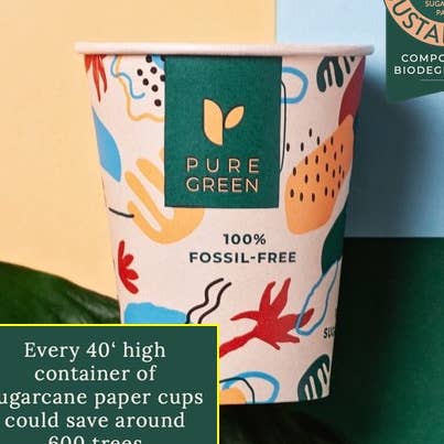 Bio Tree-Free Coffee Cups for wholesale by PUREGREEN GmbH